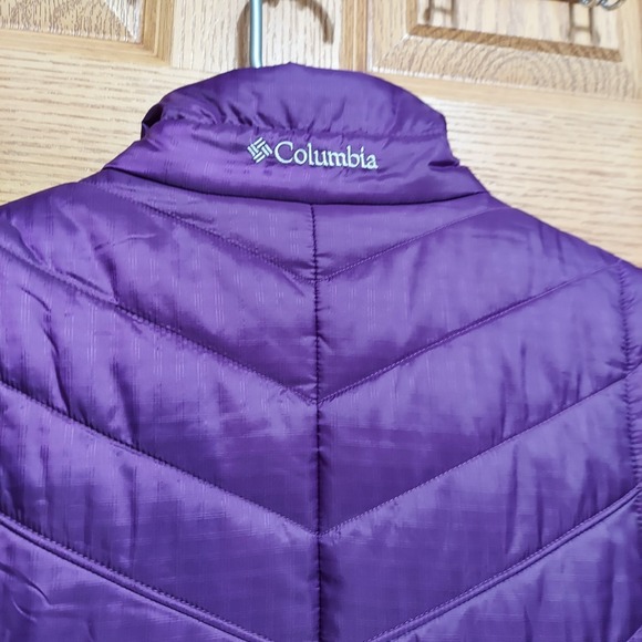 Columbia Omni Heat Vest Womens Medium Purple Insulated Quilted Full Zip Puffer - Picture 5 of 8